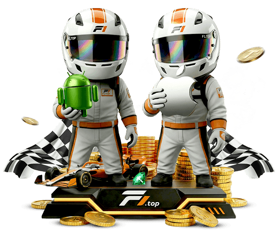 F1 TOP racing mascot